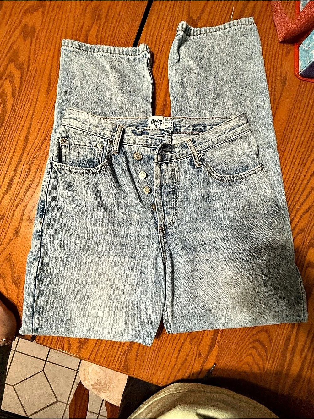 Princess Polly Denim Jean Shorts in Blue Size 6 Like New